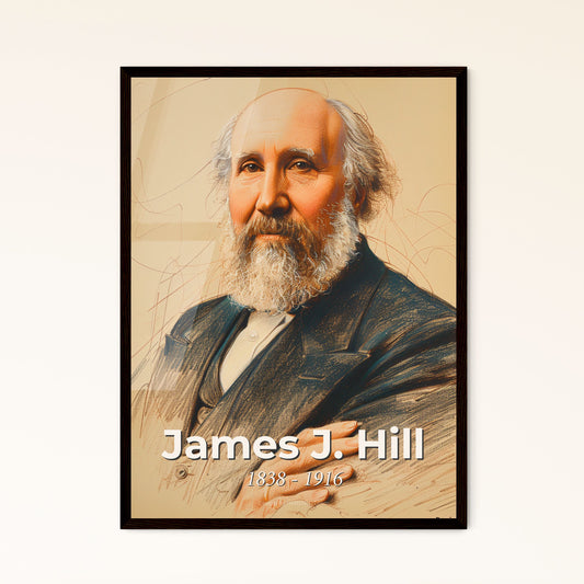 Evocative Portrait of James J. Hill Framed Print