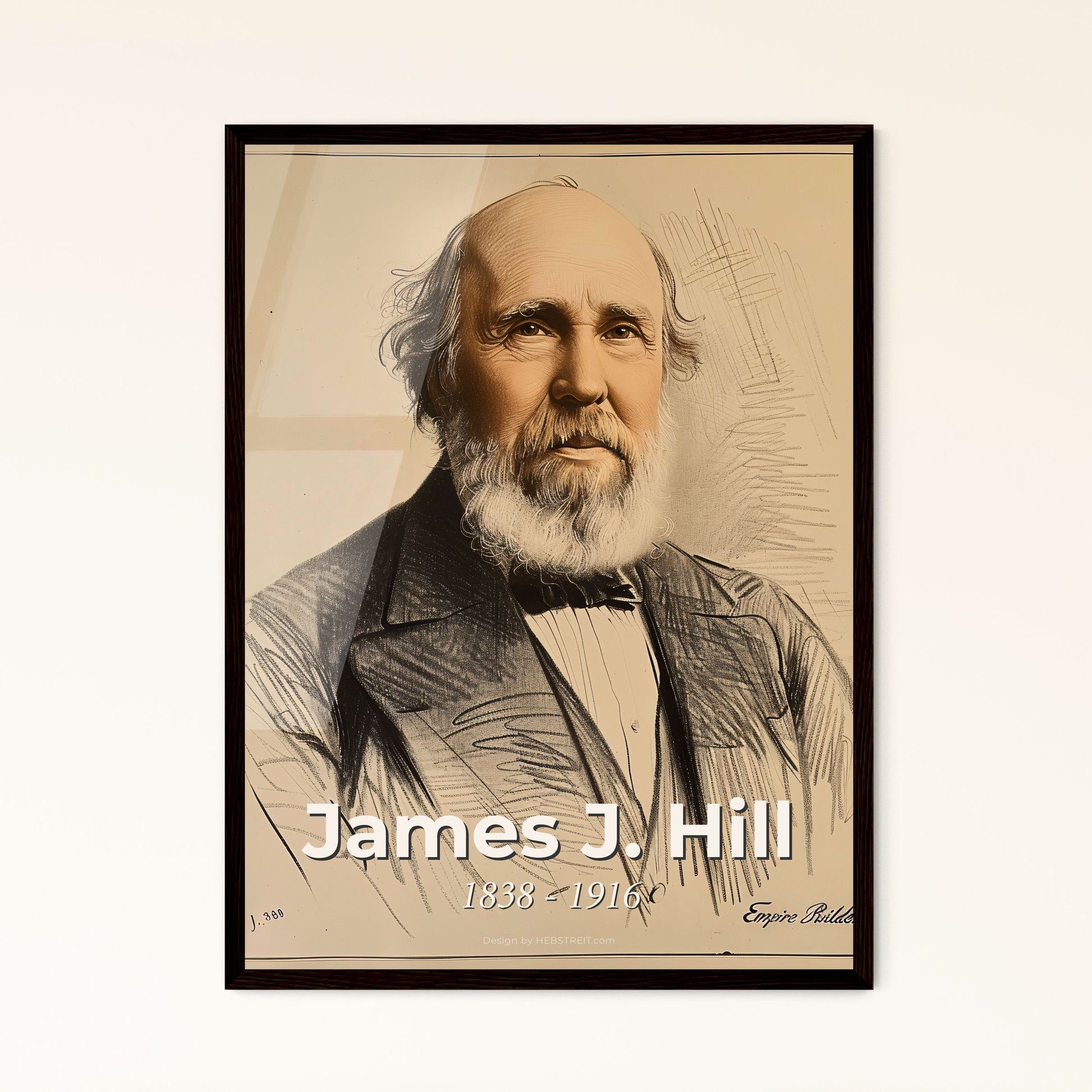 Majestic Portrait of James J. Hill Framed Print