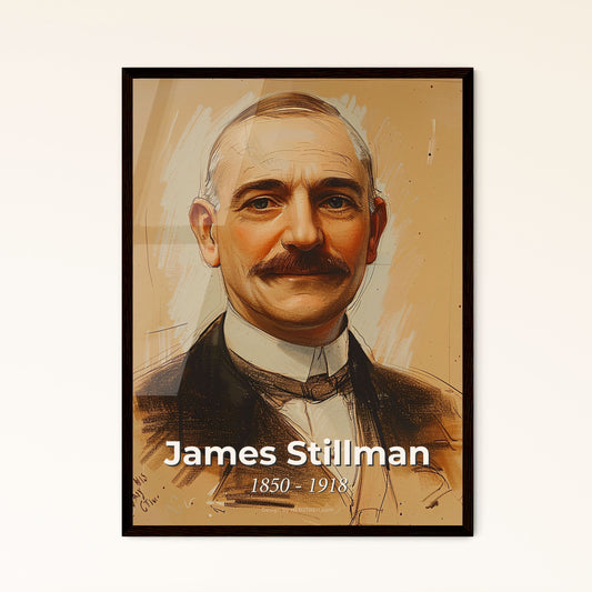 Captivating Modern Portrait of James Stillman: 1850-1918, American Banking Icon - Stunning Art Print for Home Decor & Gifts