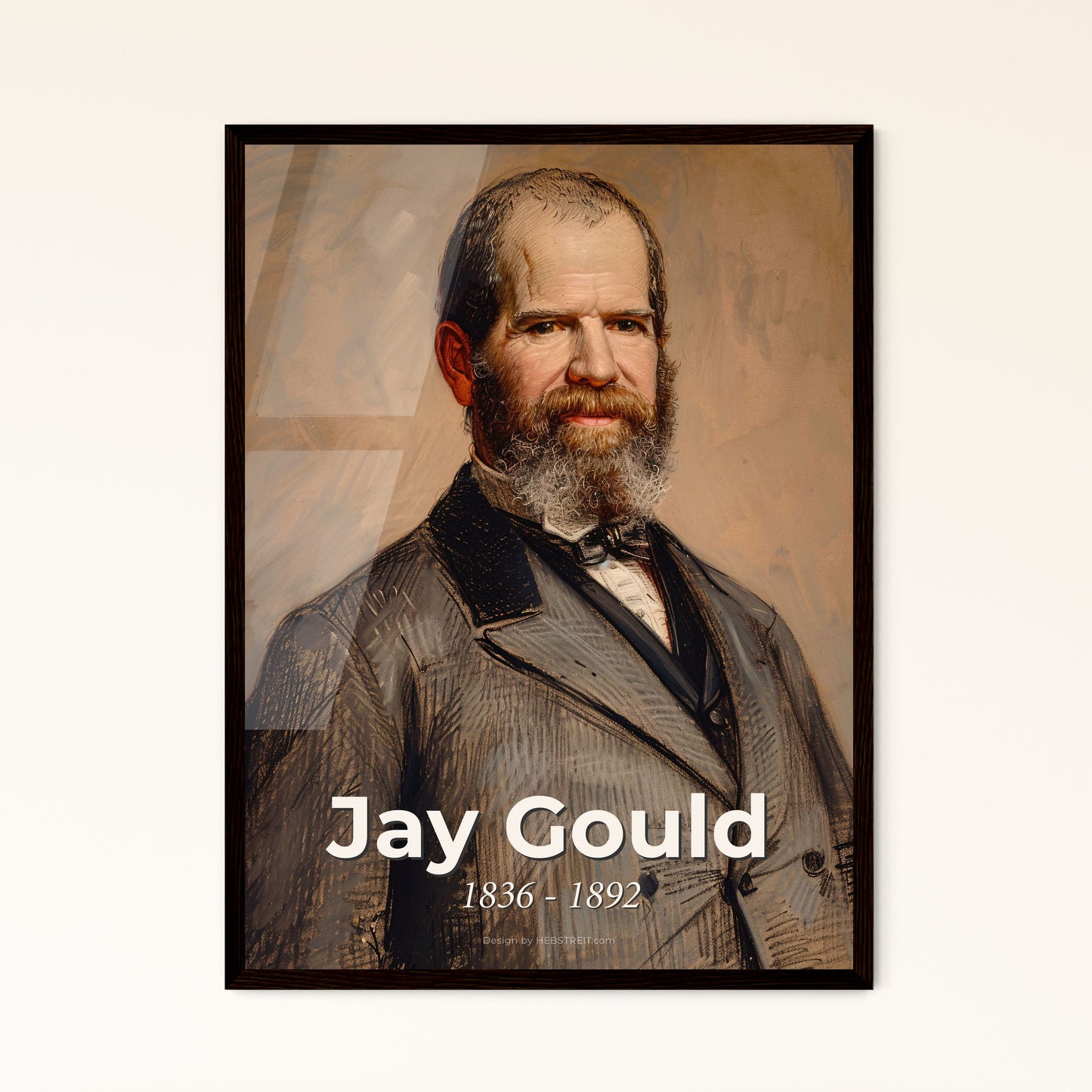 Radiant Portrait of Jay Gould Framed Print
