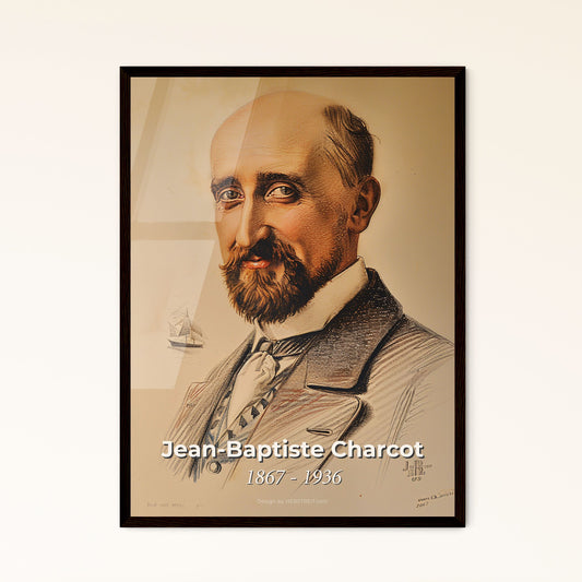 Elegant Portrait of Jean-Baptiste Charcot: A Modern Tribute to the Iconic French Explorer – Stunning Art for Your Home Decor