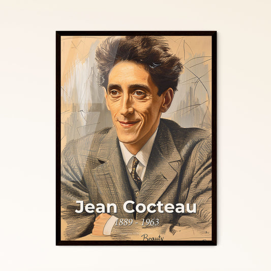 Avant-Garde Elegance: Portrait of Jean Cocteau - Limited Edition Print, Framed or Aluminum, Elevate Your Home Decor!