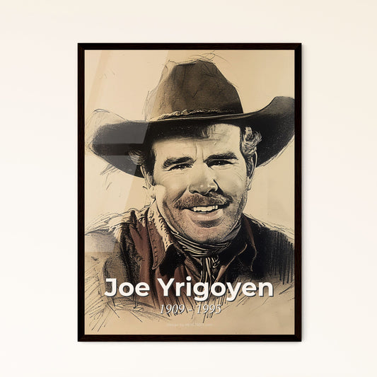 Captivating Portrait of Joe Yrigoyen: The Legendary Stuntman in a Contemporary Hued Tribute - Perfect for Home Décor & Gifts!