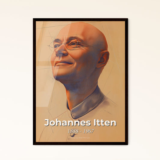 Elegant Abstract Portrait - Dynamic Lines & Subtle Colors - Inspired by Bauhaus Legend Johannes Itten - Perfect for Modern Home Decor