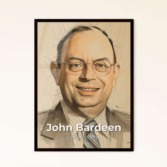 John Bardeen: Nobel Prize-Winning Visionary - Unique Contemporary Art Print Celebrating His Legacy in Physics & Innovation