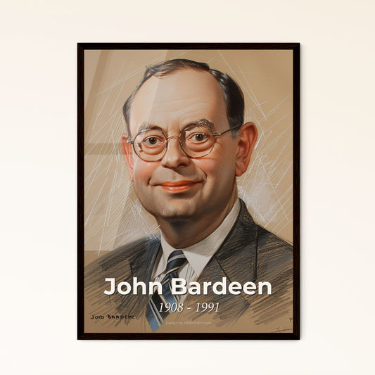 Radiant Legacy: John Bardeen, Pioneer of the Transistor – A Stunning Contemporary Art Print Celebrating Innovation and Genius