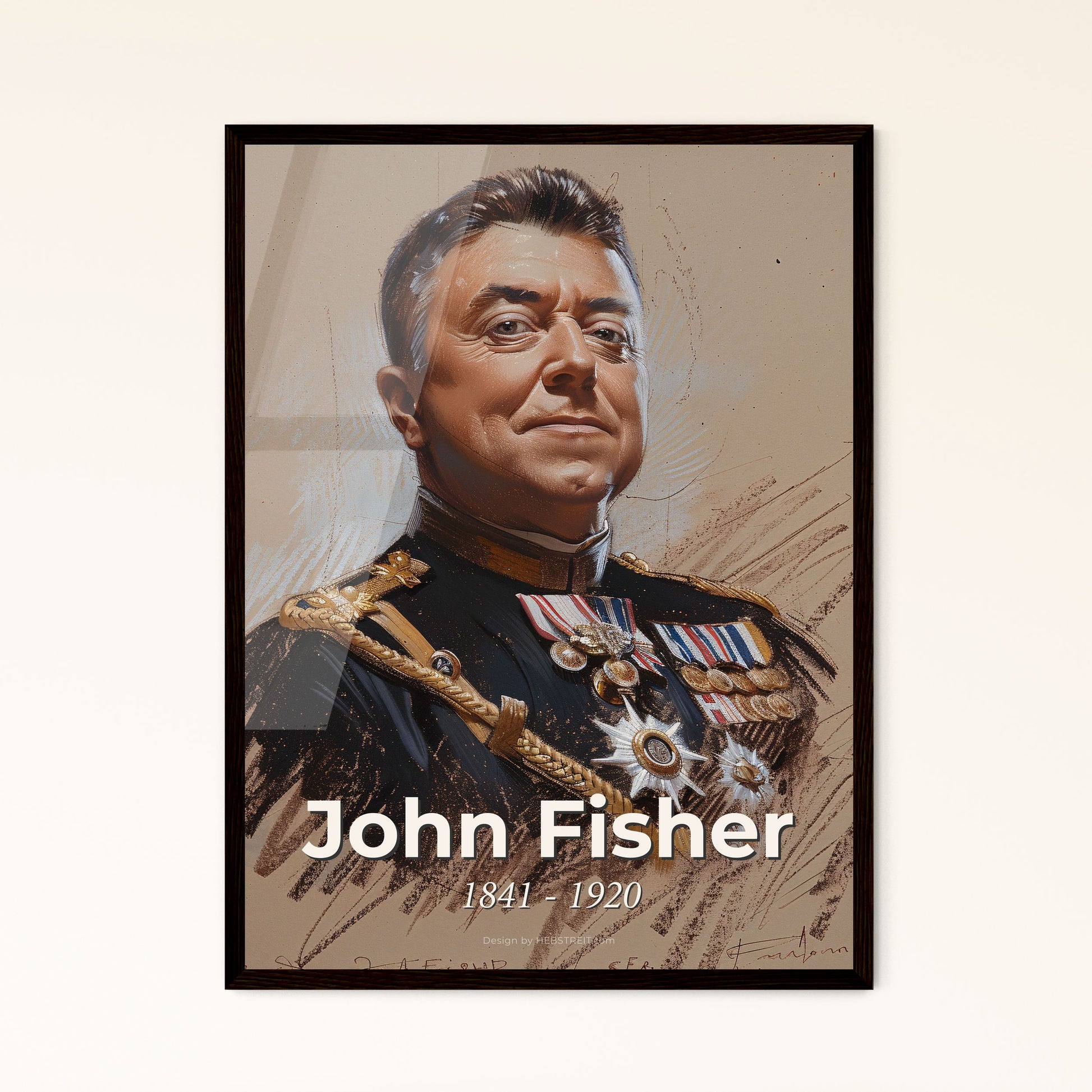 Admiral John Fisher: Modern Maritime Visionary - Captivating Contemporary Art Print for Unique Home Décor & Thoughtful Gifting