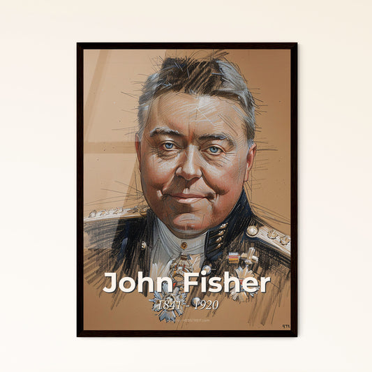 Portrait of British Admiral John Fisher Framed Print