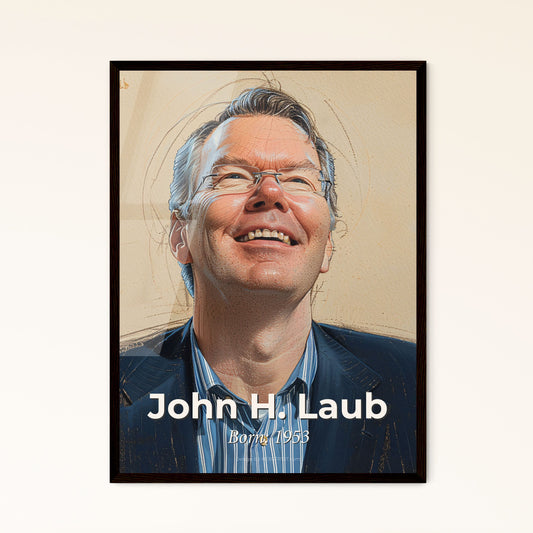 Captivating Portrait of John H. Laub: A Stunning Tribute to Life-Course Criminology in Elegant Contemporary Art