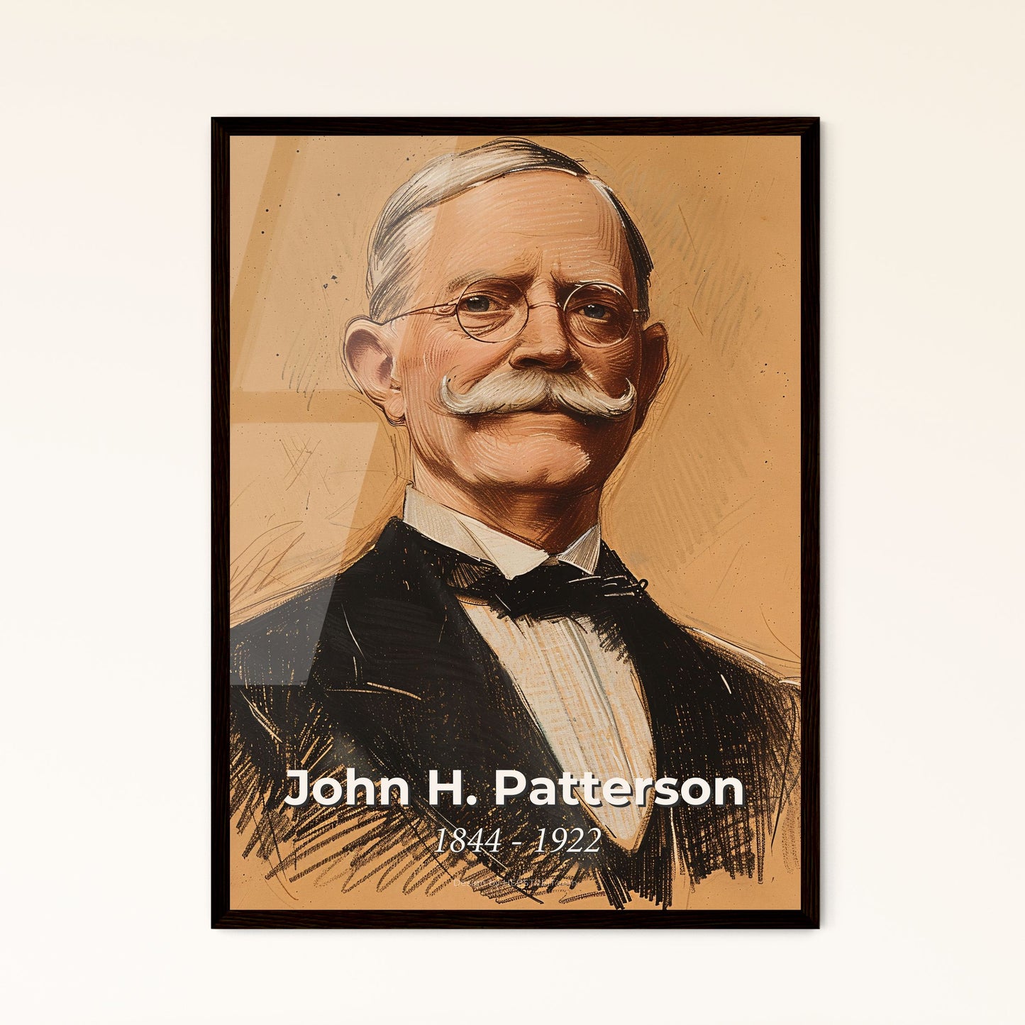 Captivating Contemporary Portrait of John H. Patterson Framed Print