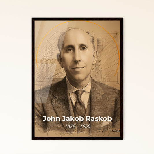 John Jakob Raskob: Iconic Financier of the Empire State Building - Elegant Contemporary Art Print for Home Décor & Gifting