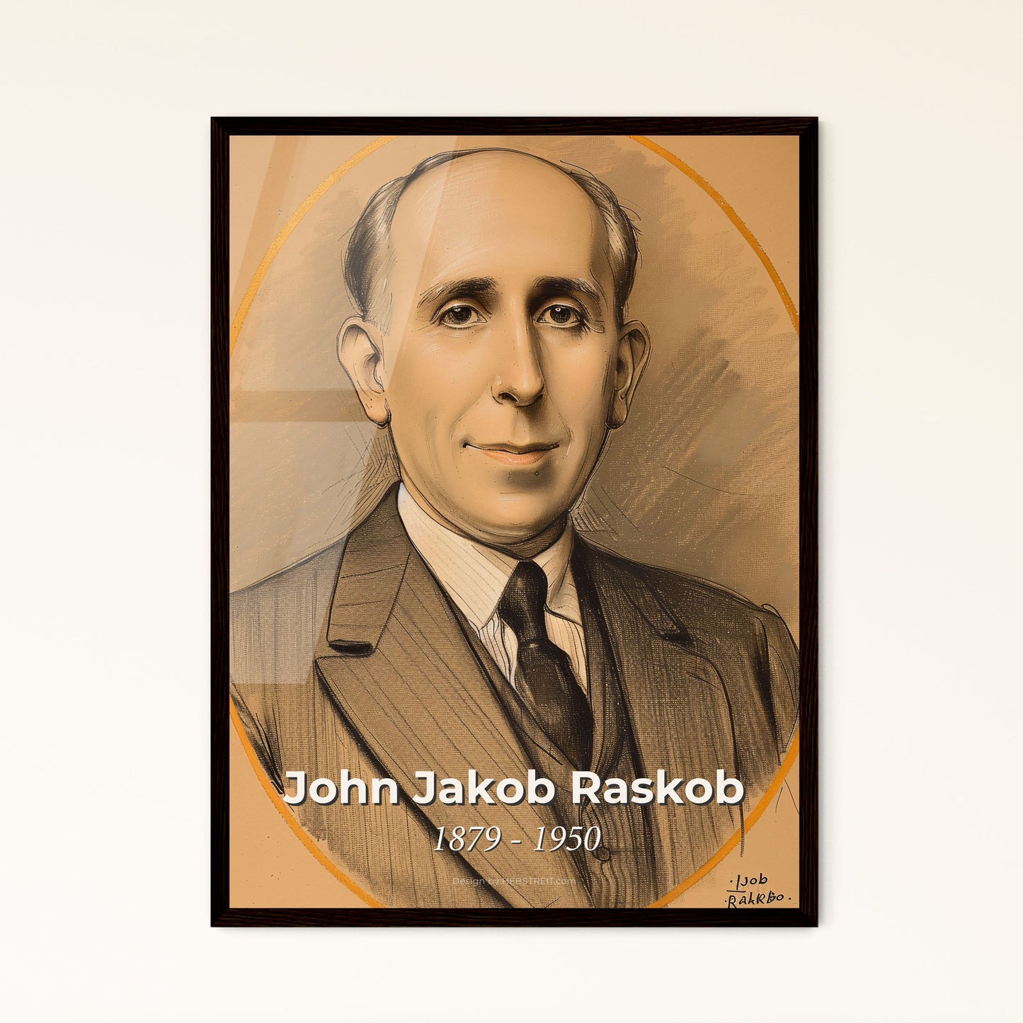 Iconic Portrait of John Jakob Raskob: Visionary Financier & Empire State Builder - Elegant Contemporary Art Print for Home Decor