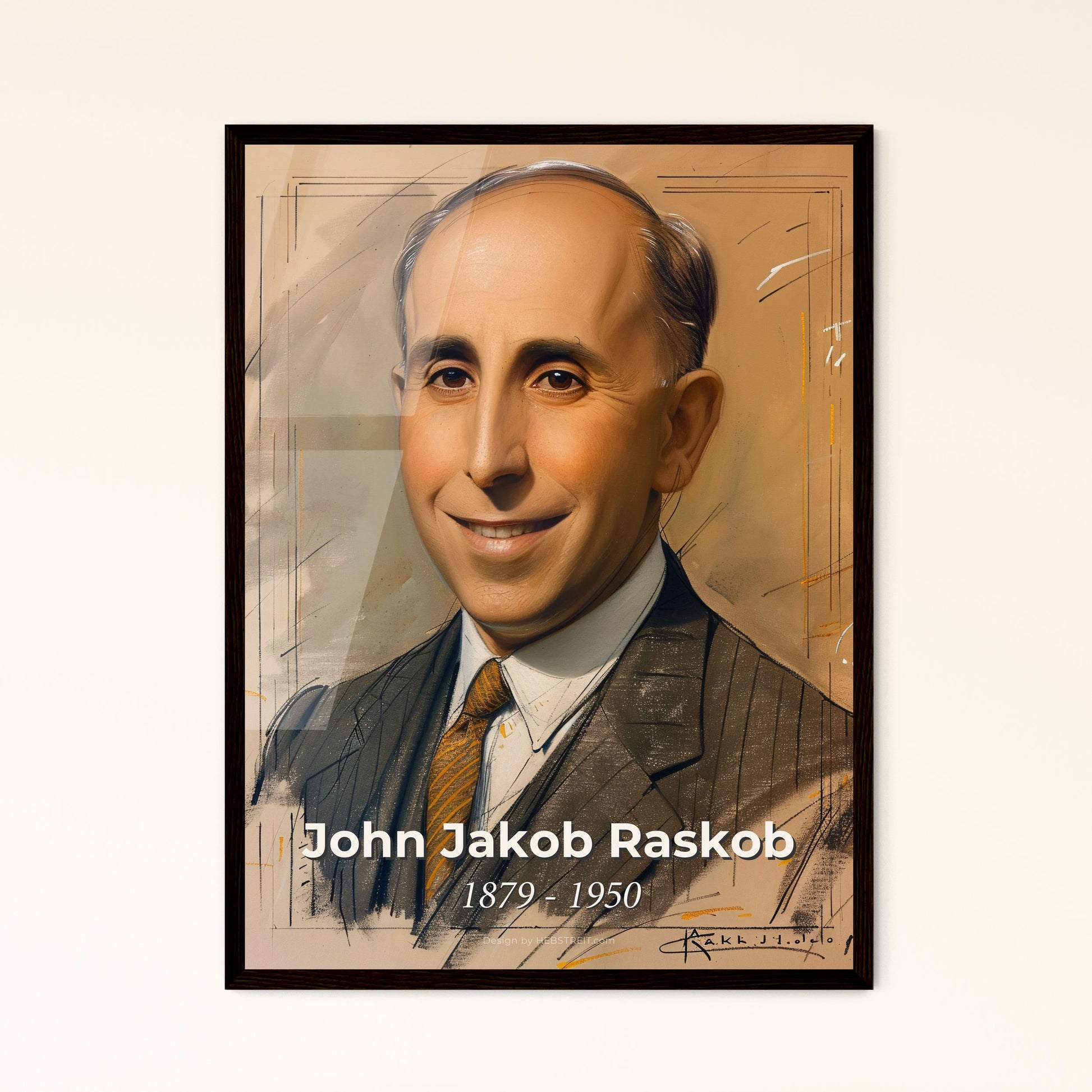 Iconic Portrait of John Jakob Raskob: Captivating Contemporary Art Print of the Empire State Building Visionary - Perfect for Home Decor!