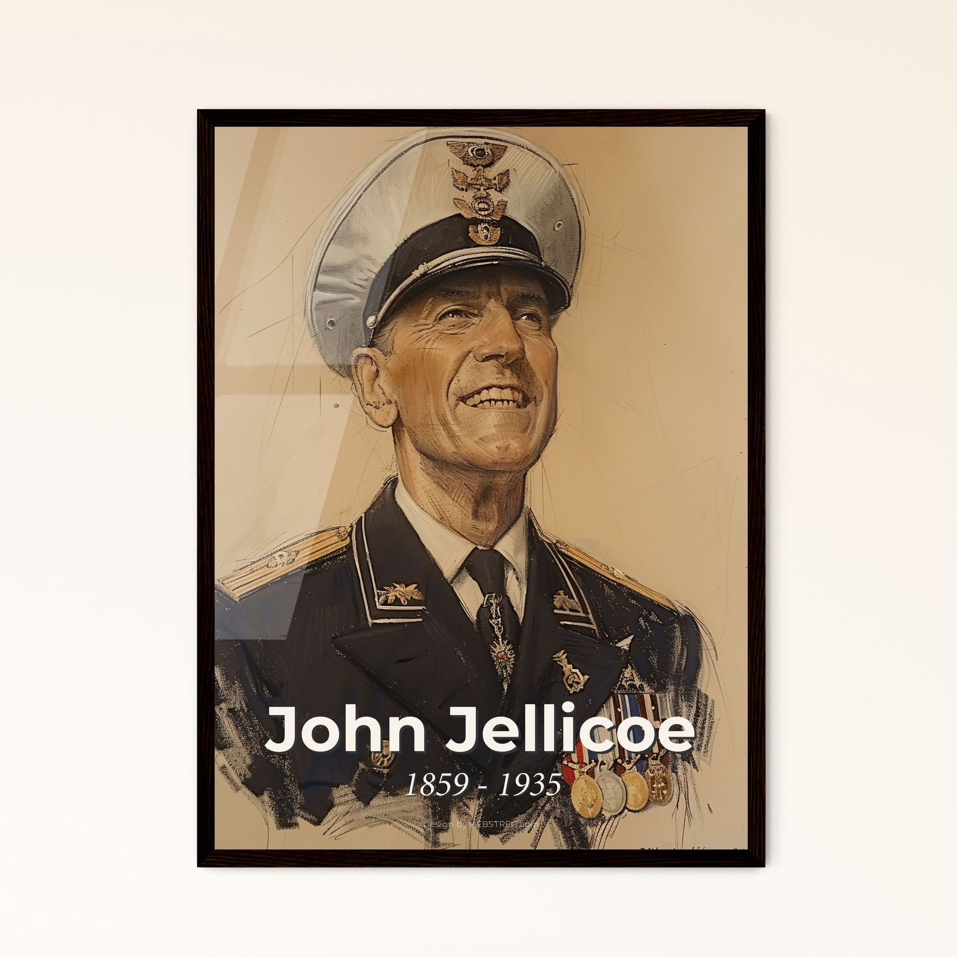 Admiral Jellicoe: A Contemporary Tribute - Elegant Portrait of the Grand Fleet Commander, Art Print for Sophisticated Interiors