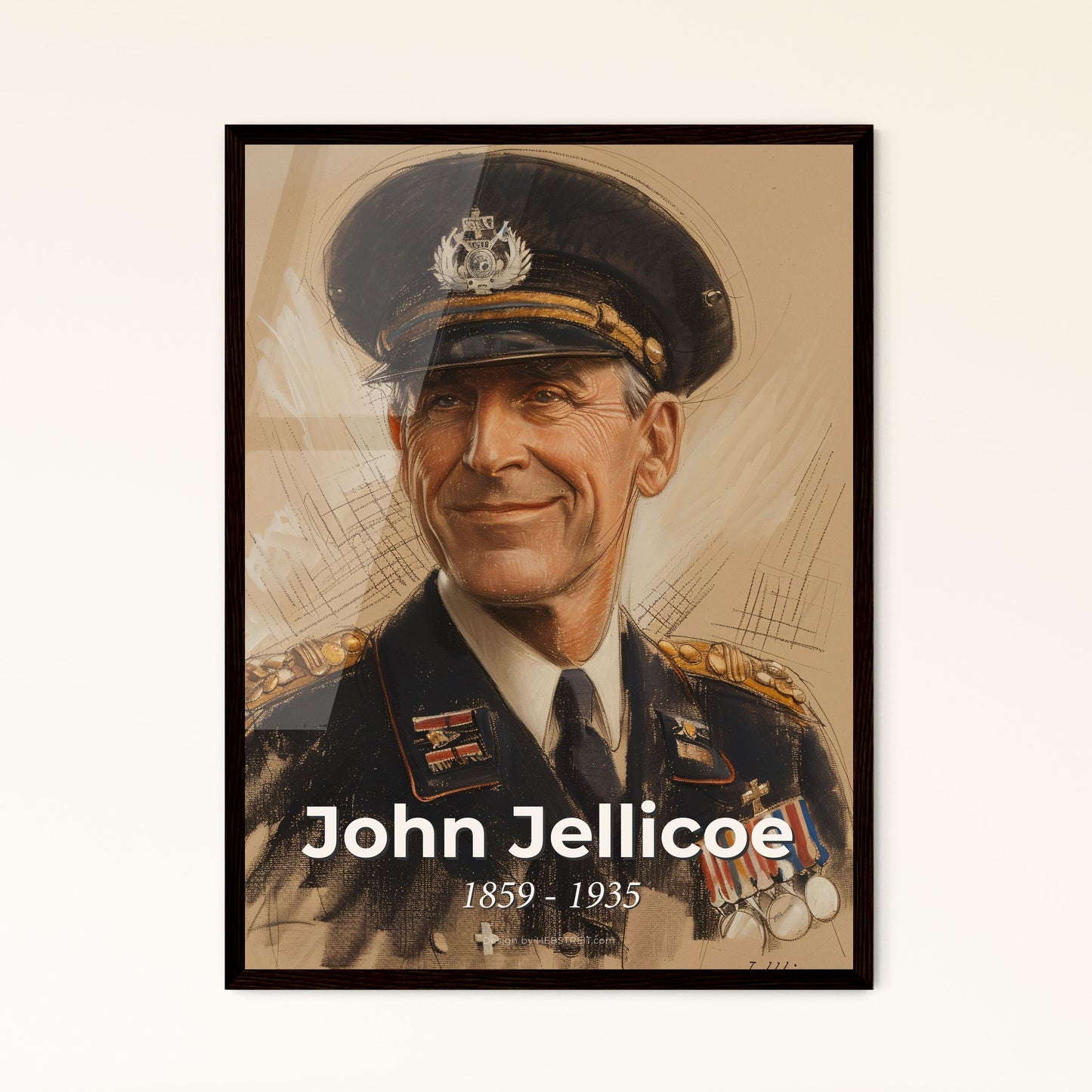 Elegant Portrait of Ad - Framed Art Print