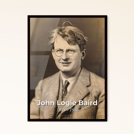 Timeless Innovation: Artful Tribute to John Logie Baird - Iconic Inventor of Television, Captured in Contemporary Elegance