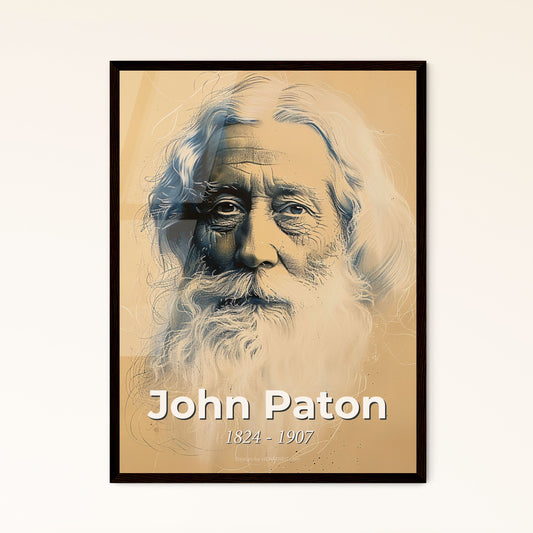 Evocative Portrait of John Paton (1824-1907): Vibrant Contemporary Art Print for Inspirational Home Decor and Unique Gifting