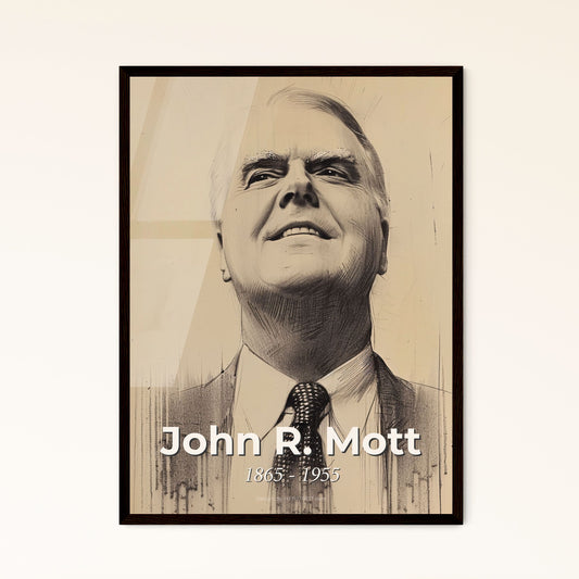 Radiant Legacy: John R. Mott, Nobel Peace Prize Winner - Timeless Contemporary Art Print for Elegant Home Decor