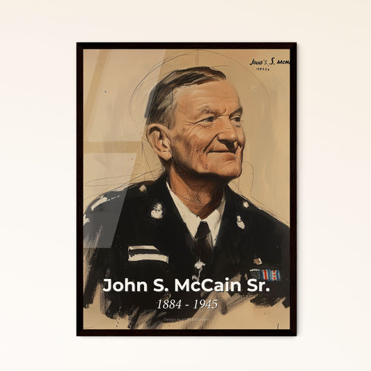 Iconic Portrait of Admiral  - Framed Art Print