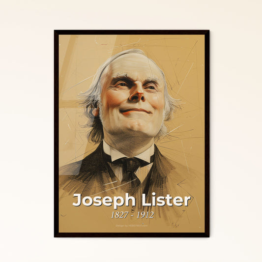 Elegant Portrait of Joseph Lister: Pioneer of Antiseptic Surgery - Contemporary Art Print for Home Decor and Unique Gifting