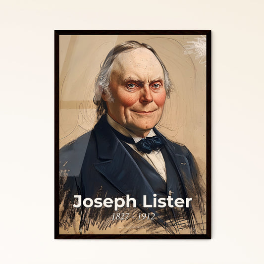 Timeless Triumph: Joseph Lister, Pioneer of Antiseptic Surgery - A Captivating Contemporary Artwork in Elegant Hues