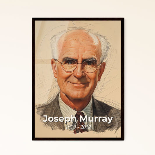 Celebrate Innovation: Joseph Murray Portrait - First Kidney Transplant Pioneer, Nobel Laureate, Stunning Contemporary Art Print