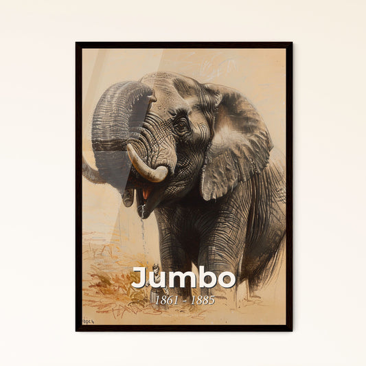 Jumbo the Extraordinary: Iconic Circus Elephant Portrait  Wall Art
