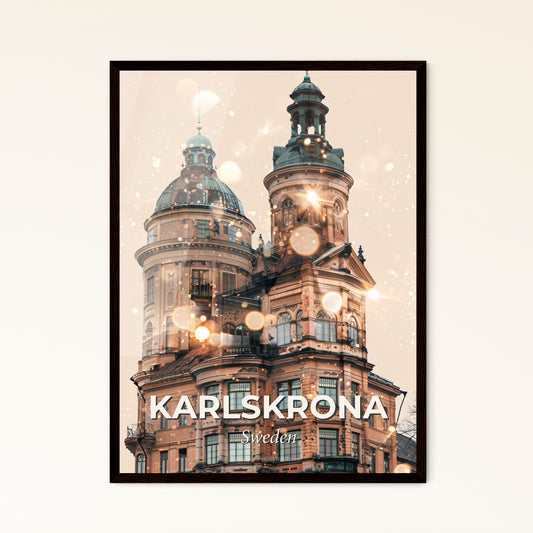 Karlskrona Skyline Double Exposure Iconic Architecture - A building with a dome shaped roof