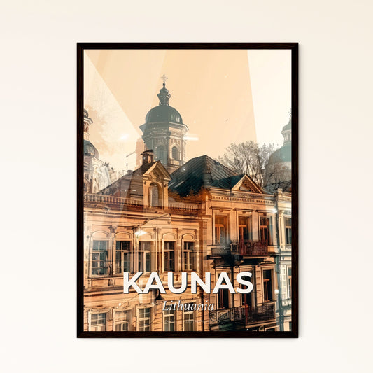 Kaunas City Skyline Composite Aura Decor - A group of buildings with a tower