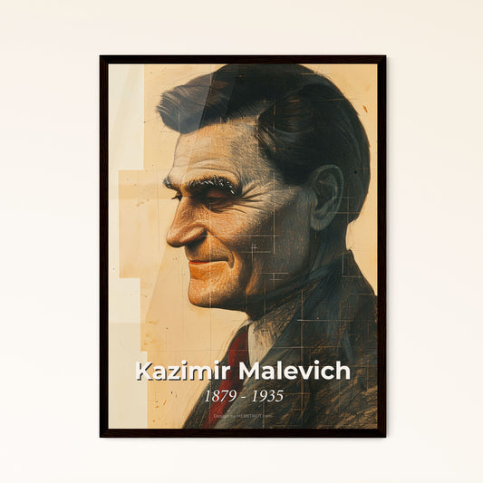 Dynamic Kazimir Malevich-Inspired Artwork: Sublime Suprematist Portrait - Contemporary Print for Home Decor & Gifting