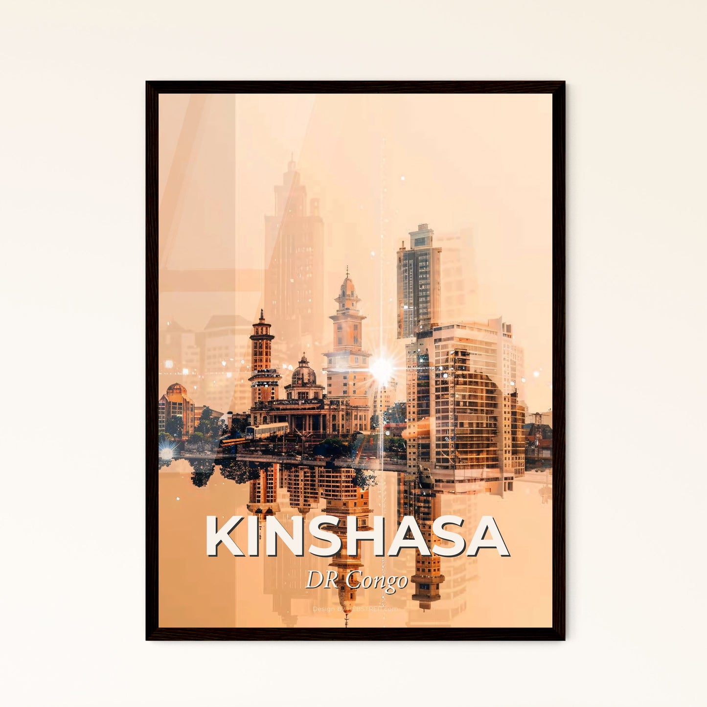 Discover Kinshasa Through the Colors of Light - A city with many buildings reflected in water