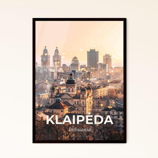 Klaipeda City Lightscapes Poster Art - A city with many buildings