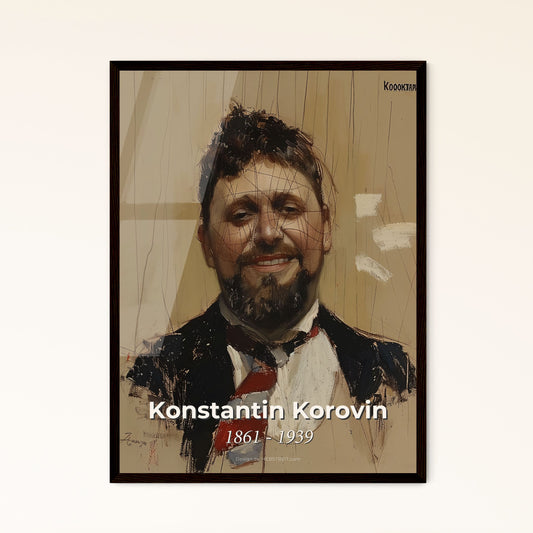 Elegant Impressionist Portrait of Konstantin Korovin - Dynamic Lines & Subtle Hues - Perfect Gift & Home Decor Accent