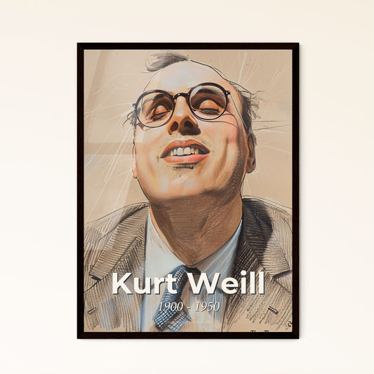 Eloquent Portrait of Kurt Weill Framed Print