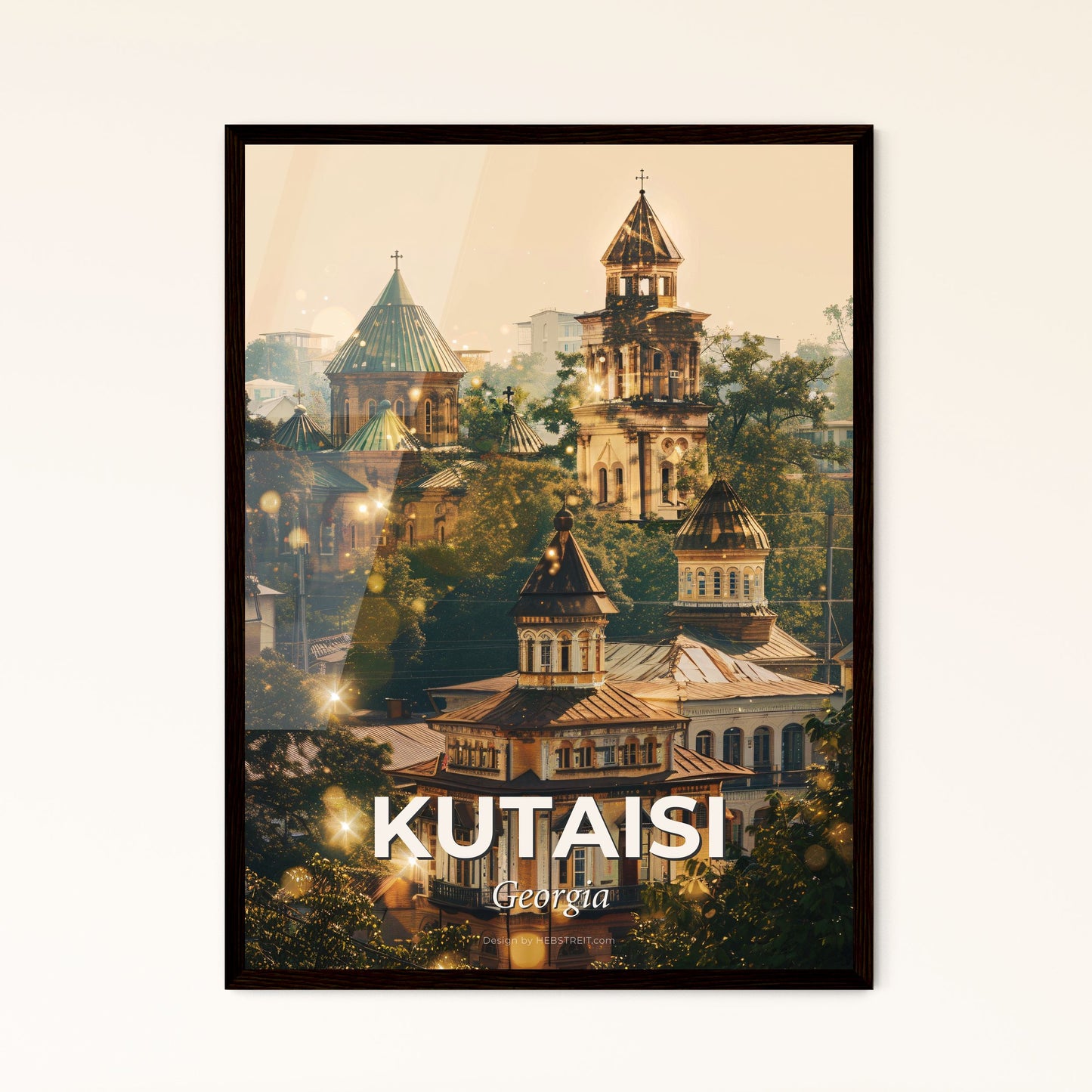 Kutaisi: Unveil the Georgian City in Art - A group of buildings with towers and trees