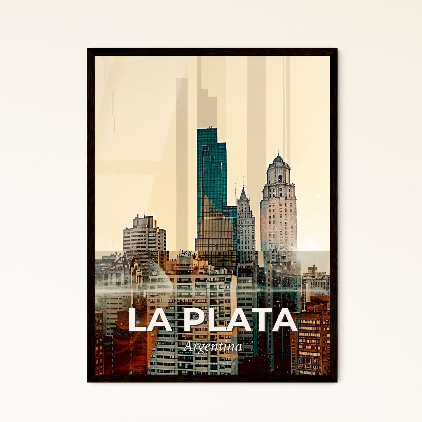 La Plata Epic City Skyline Art - A city skyline with tall buildings