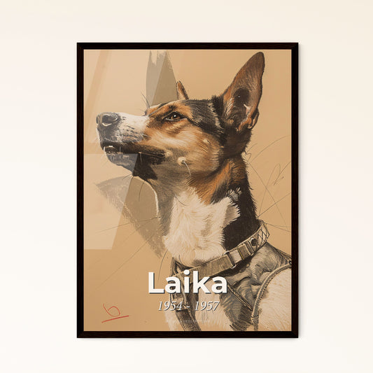 Whimsical Tribute to Laika: 1954-1957 - A Unique Contemporary Artwork of the First Space Dog Orbiting Earth - Perfect Gift & Home Décor