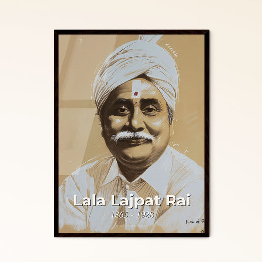 Lala Lajpat Rai: Vibrant Contemporary Portrait of the Lion of Punjab - Unique Art Print for Your Home Decor and Gifting Needs.