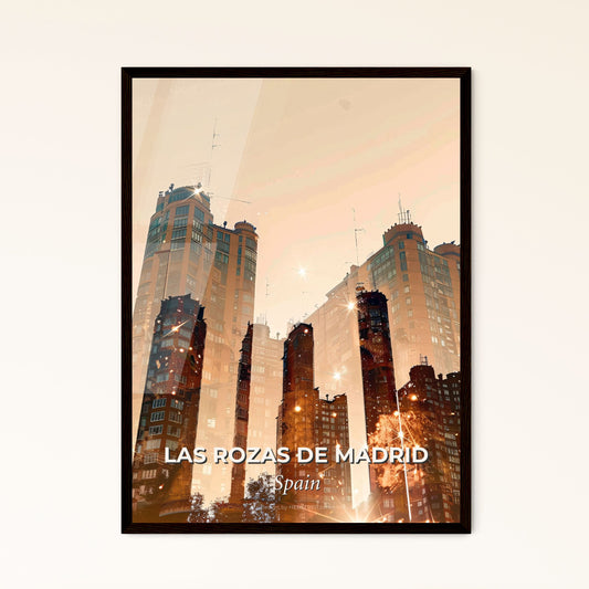 Las Rozas de Madrid Skyline Art Poster - A city skyline with many tall buildings