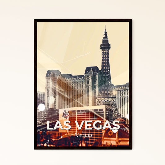 Las Vegas: Dreamy City Lightscape - A city skyline with a tower