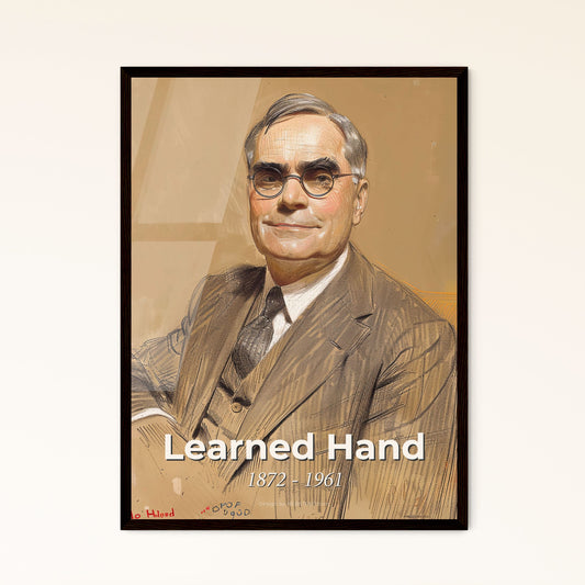 Learned Hand: Iconic Portrait of a Visionary Judge - Contemporary Art Print Celebrating Free Speech & Antitrust Legacy