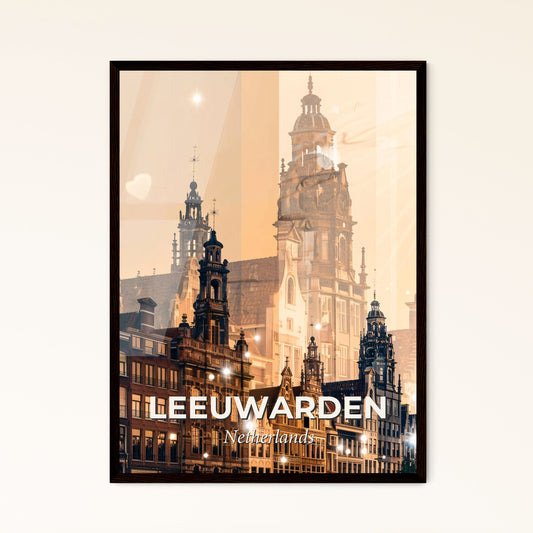 Leeuwarden City Sparkle Poster - A city with many buildings