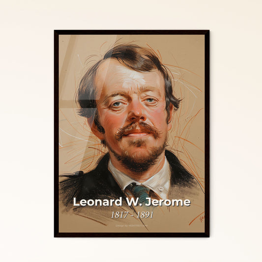 Elegant Portrait of Leonard W. Jerome: A Dynamic Tribute to the Financier and Churchill's Grandfather – Contemporary Art Print