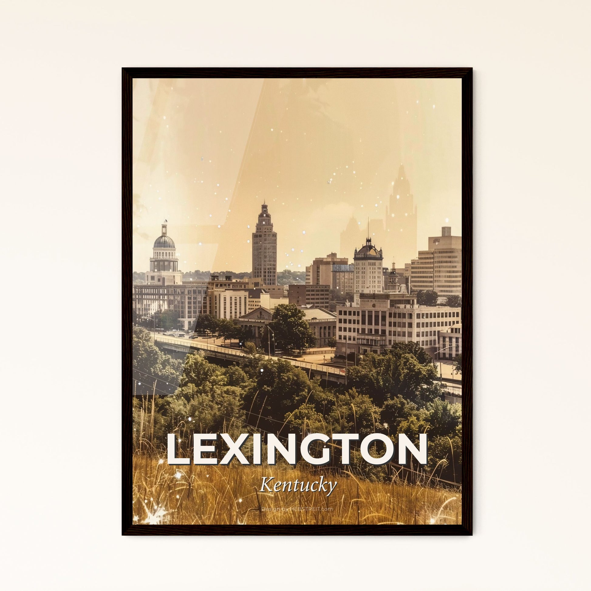 Lexington Skyline: Lights, Landmarks, Local Hues - A city with trees and buildings