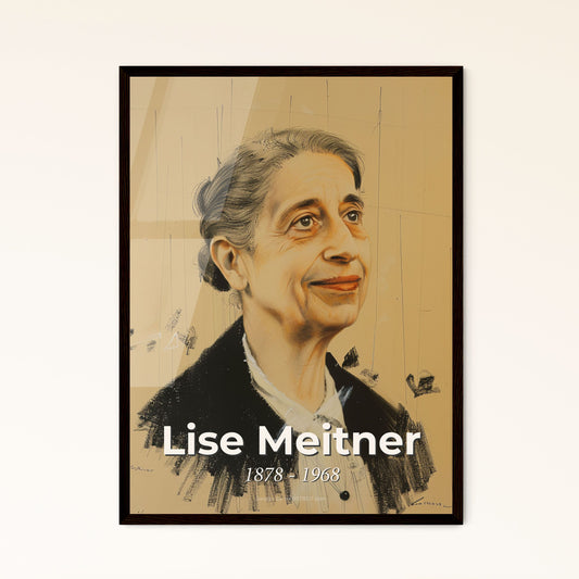 Elegant Portrait of Lise Meitner: Celebrating the Pioneer of Nuclear Fission in Contemporary Art – Perfect for Home Decor!