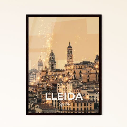 Lleida City Magic Skyline Glamour - A city with many lights