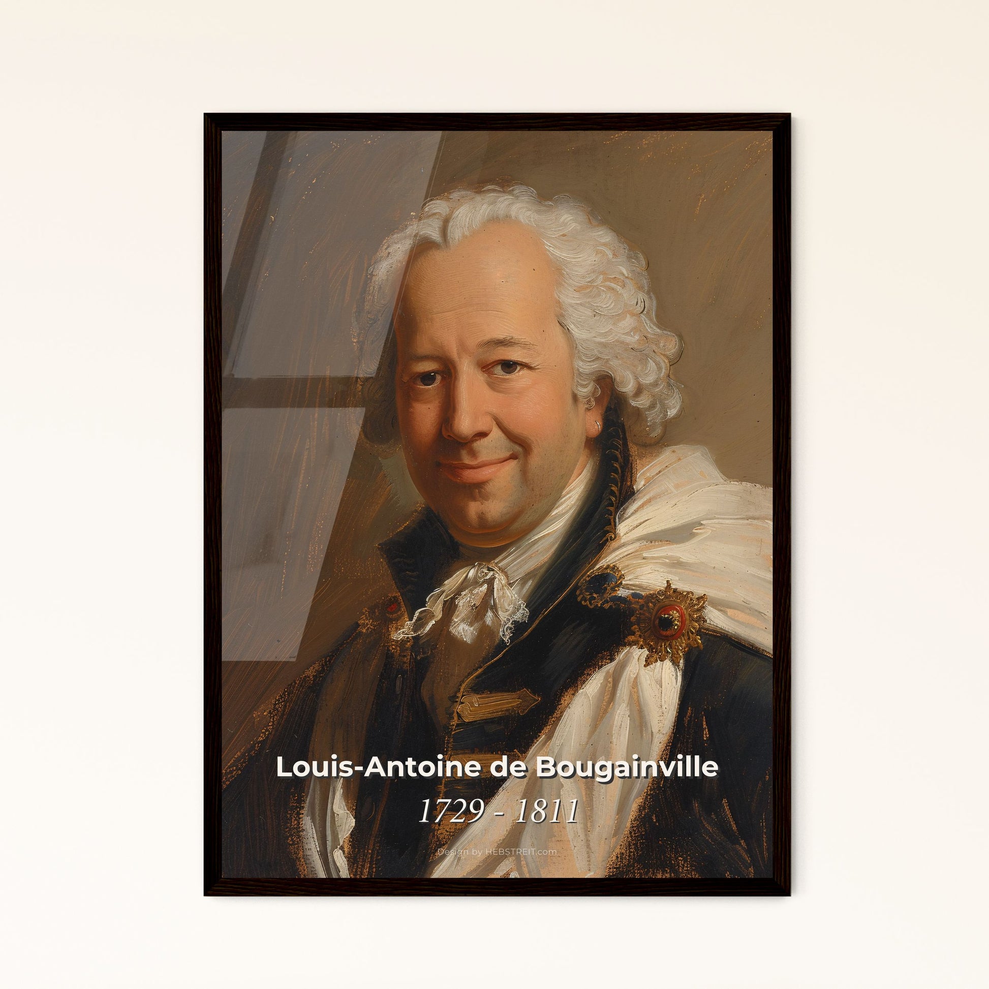 Elegant Portrait of Louis-Antoine de B - Framed Art Print
