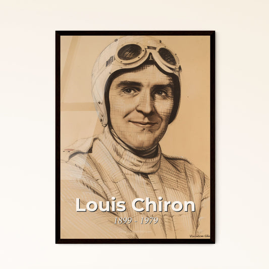 Timeless Elegance: Louis Chiron, Iconic Monegasque Racing Legend - Exquisite Contemporary Art Print for Home Décor & Gifting