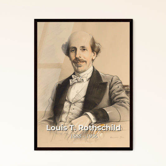 Elegant Portrait of Louis T. Rothschild: Iconic 20th Century Hotelier - Luxurious Art Print for Home Décor & Gift Giving