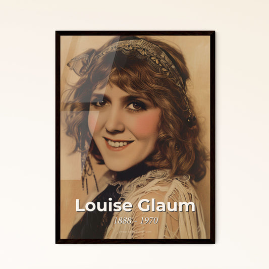 Captivating Louise Glaum: Alluring Silent Film Icon in Dynamic Contemporary Portrait - Perfect for Chic Home Decor & Unique Gifts